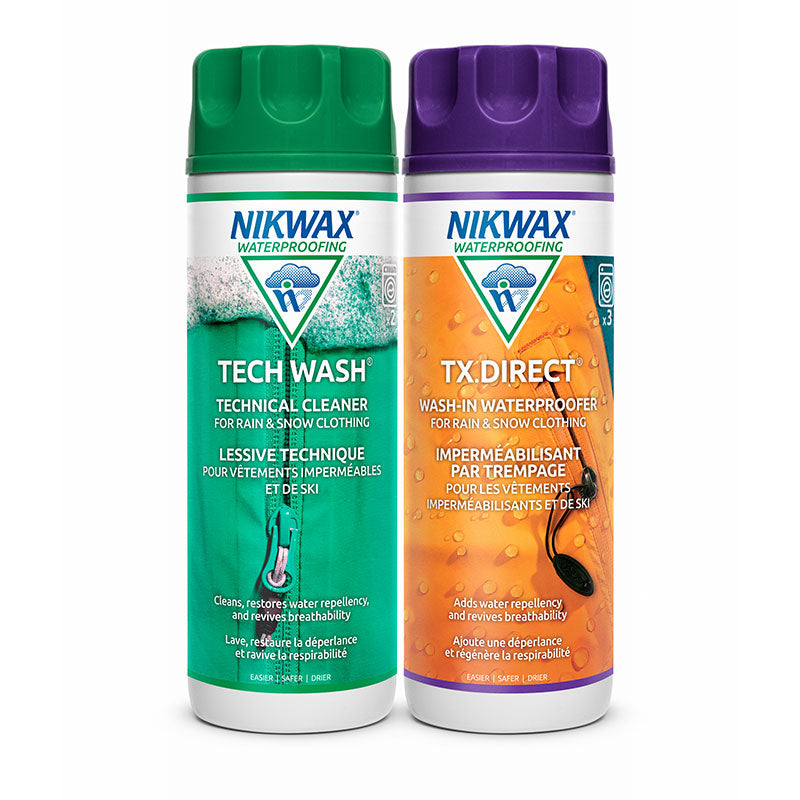 Nikwax Tech Wash + TX Direct Wash-in Waterproofer Package - 300ml