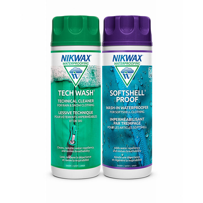 Nikwax Tech Wash & Softshell Proof Twin Pack - 10 fl oz cans