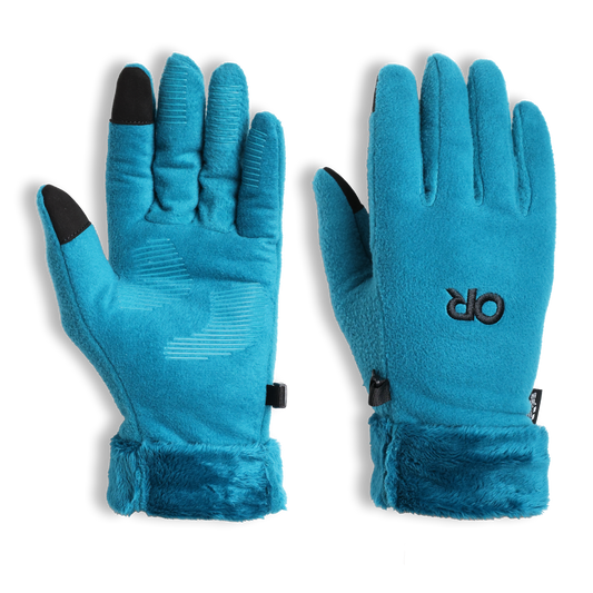 Women's Fuzzy Sensor Gloves
