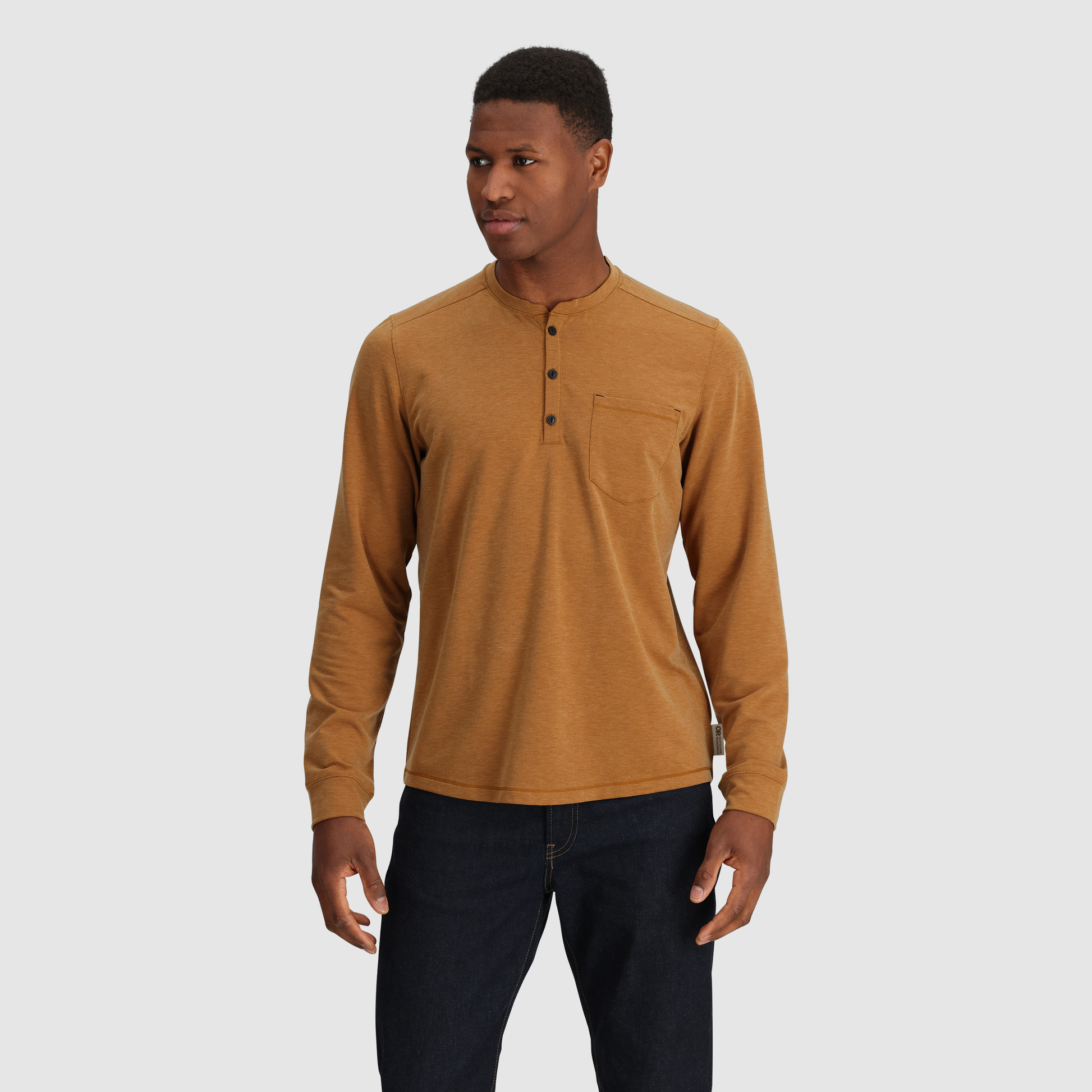 Henley shirt long sleeve mens outlet