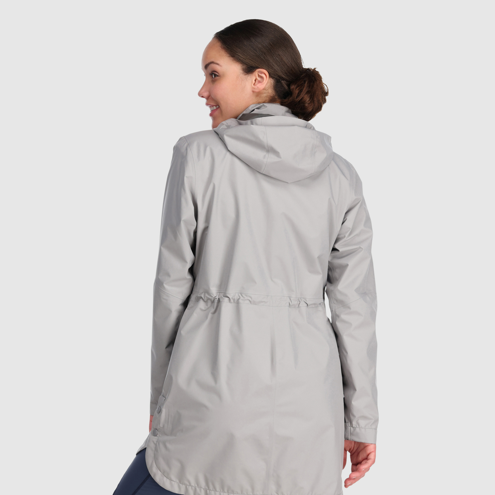 Womens trench rain hot sale jacket with hood