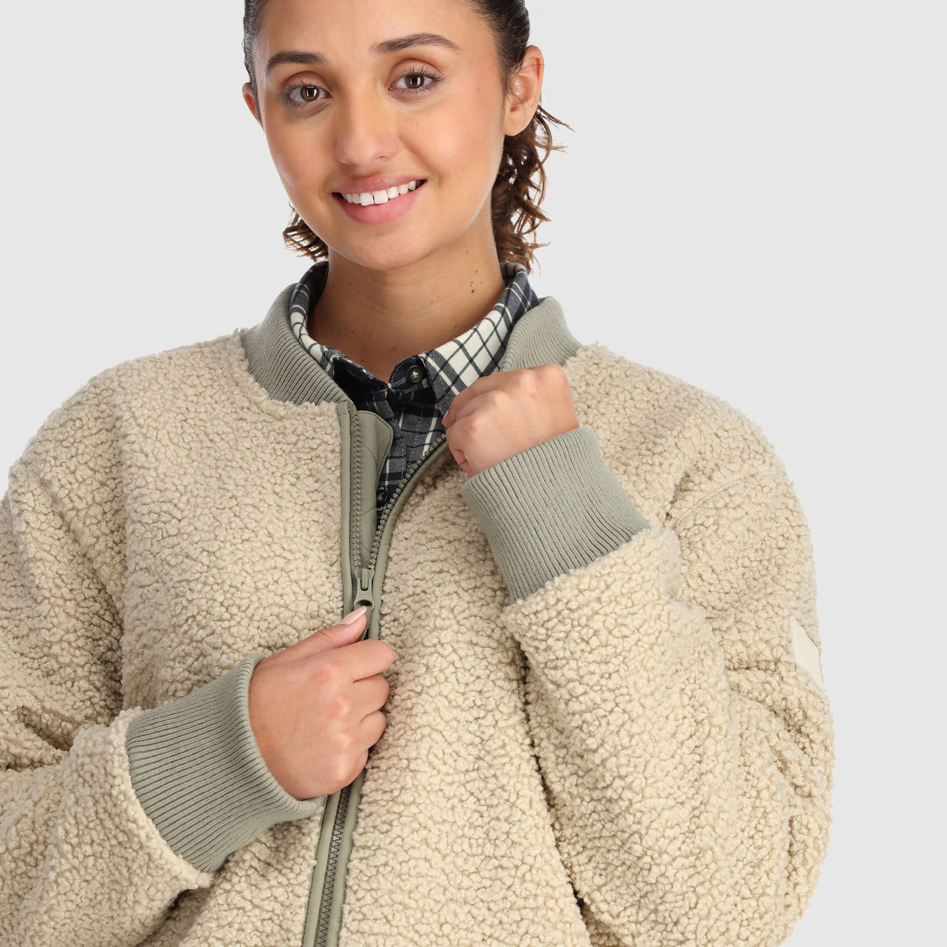 Sherpa sales fleece coat