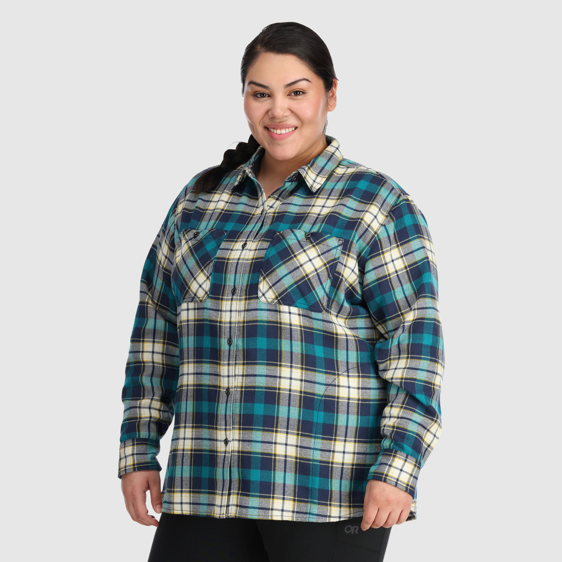 Women's flannel 2025 shirts plus size
