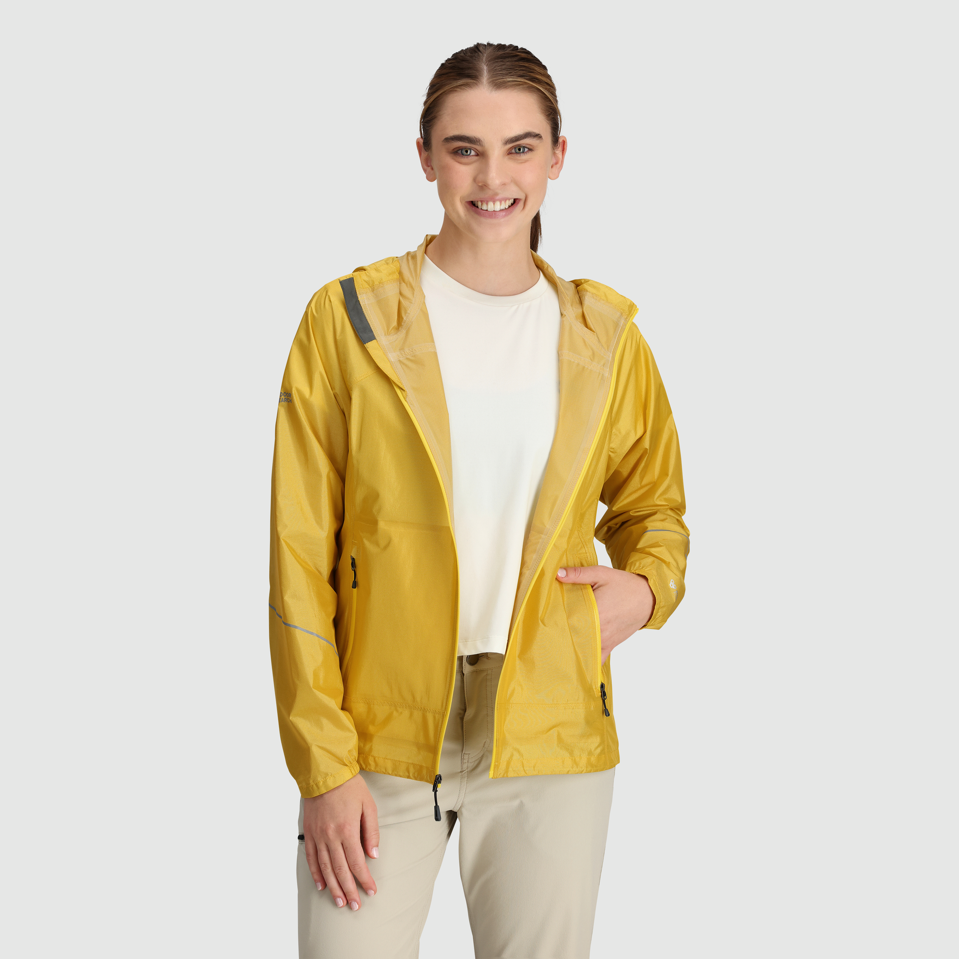 Yellow windbreaker 2025 jacket womens
