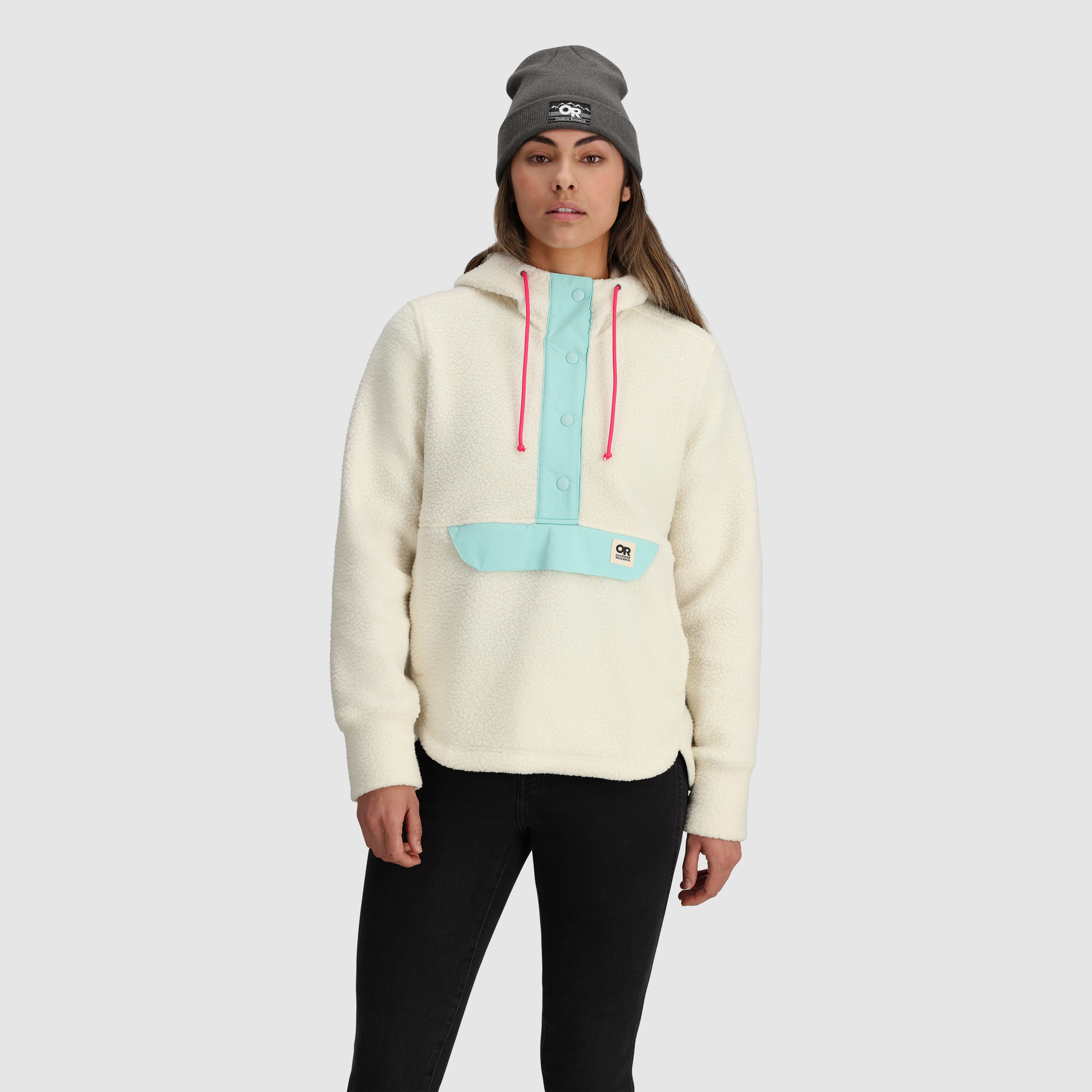 Womens fleece pullover jacket best sale