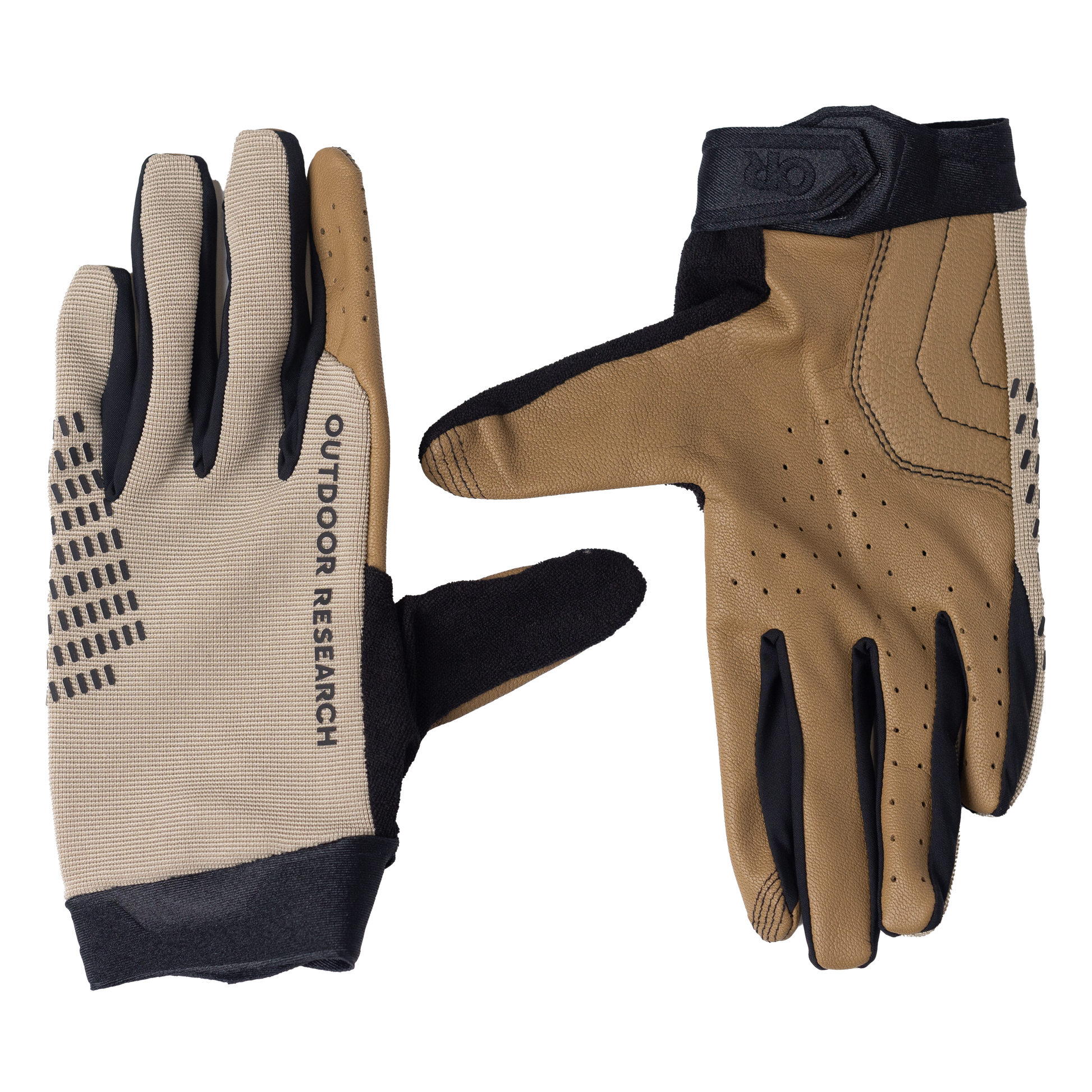 Outdoor Research Freewheel Leather Palm Bike Gloves Pro Khaki M