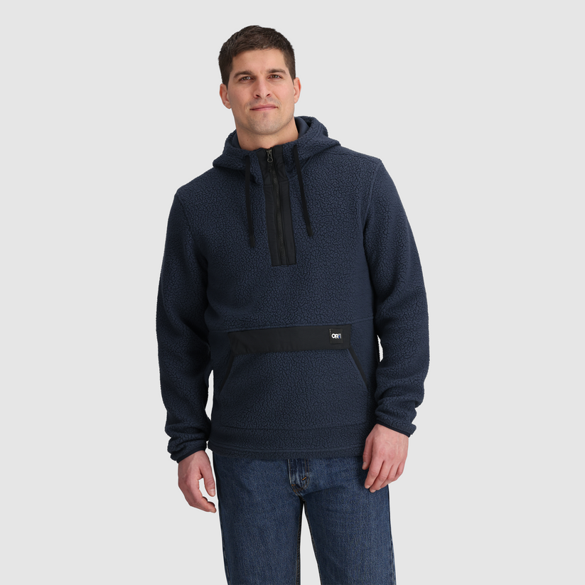 Hoodie - Light grey fleece pullover hoodie