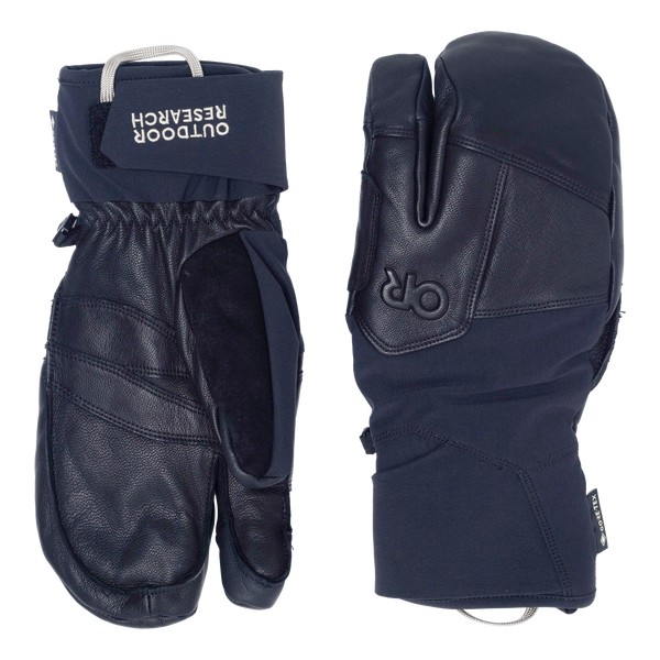 drei finger handschuhe ski Outdoor Research Team GORE-TEX 3-Finger Gloves Black / XS