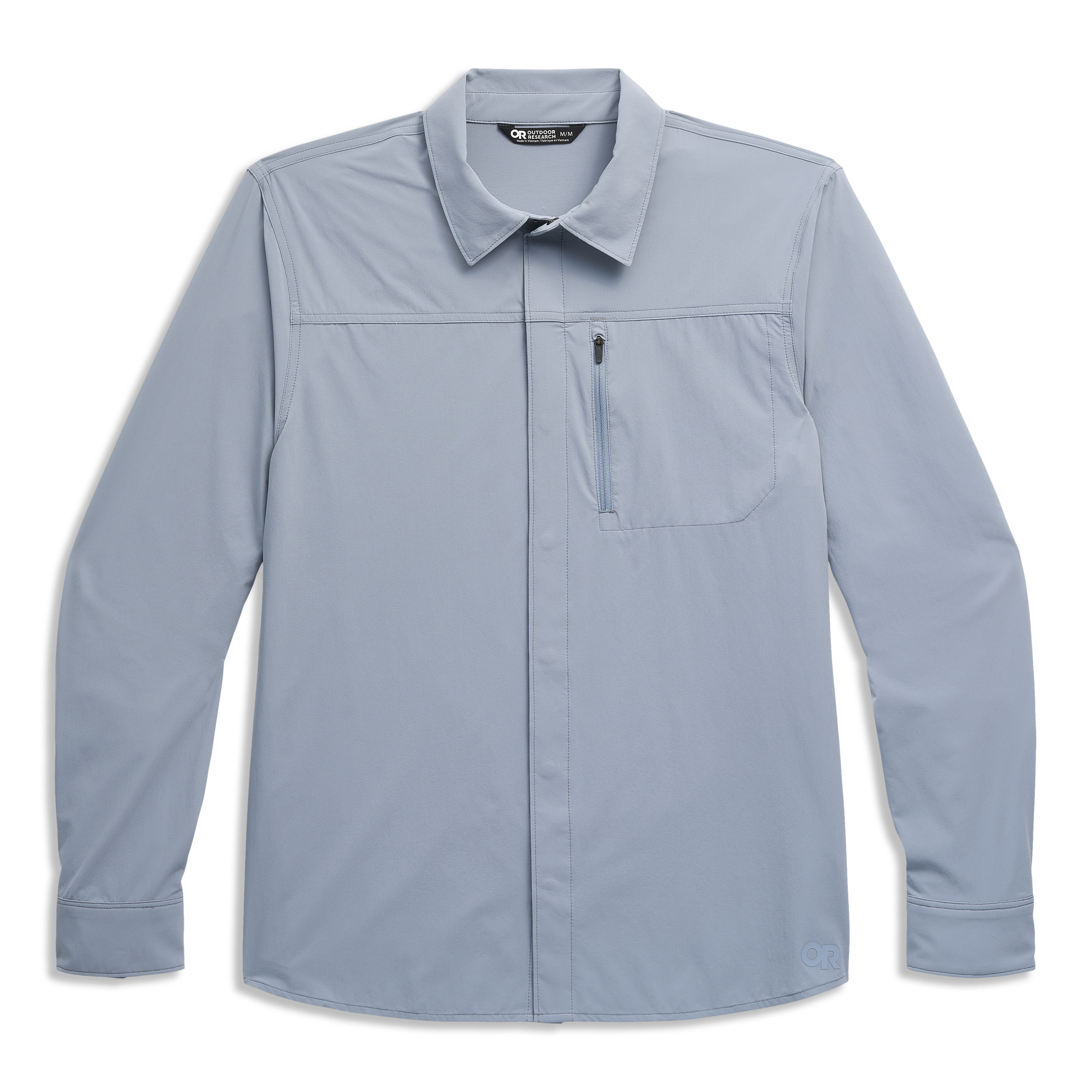 long sleeve men's dress shirts Outdoor Research Men's Astroman Long Sleeve Sun Shirt Slate / M