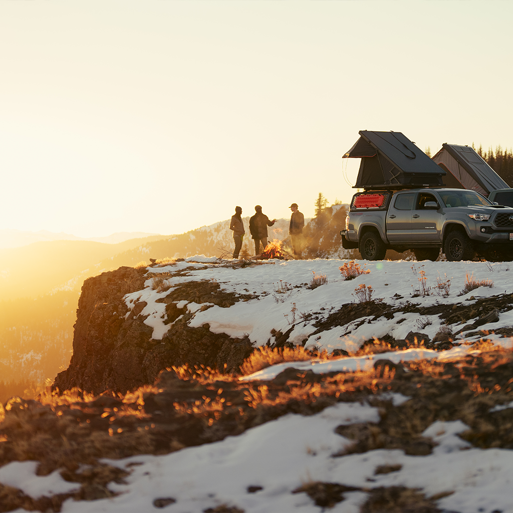 Girl hiking in outdoor research crescent fleece hoodie