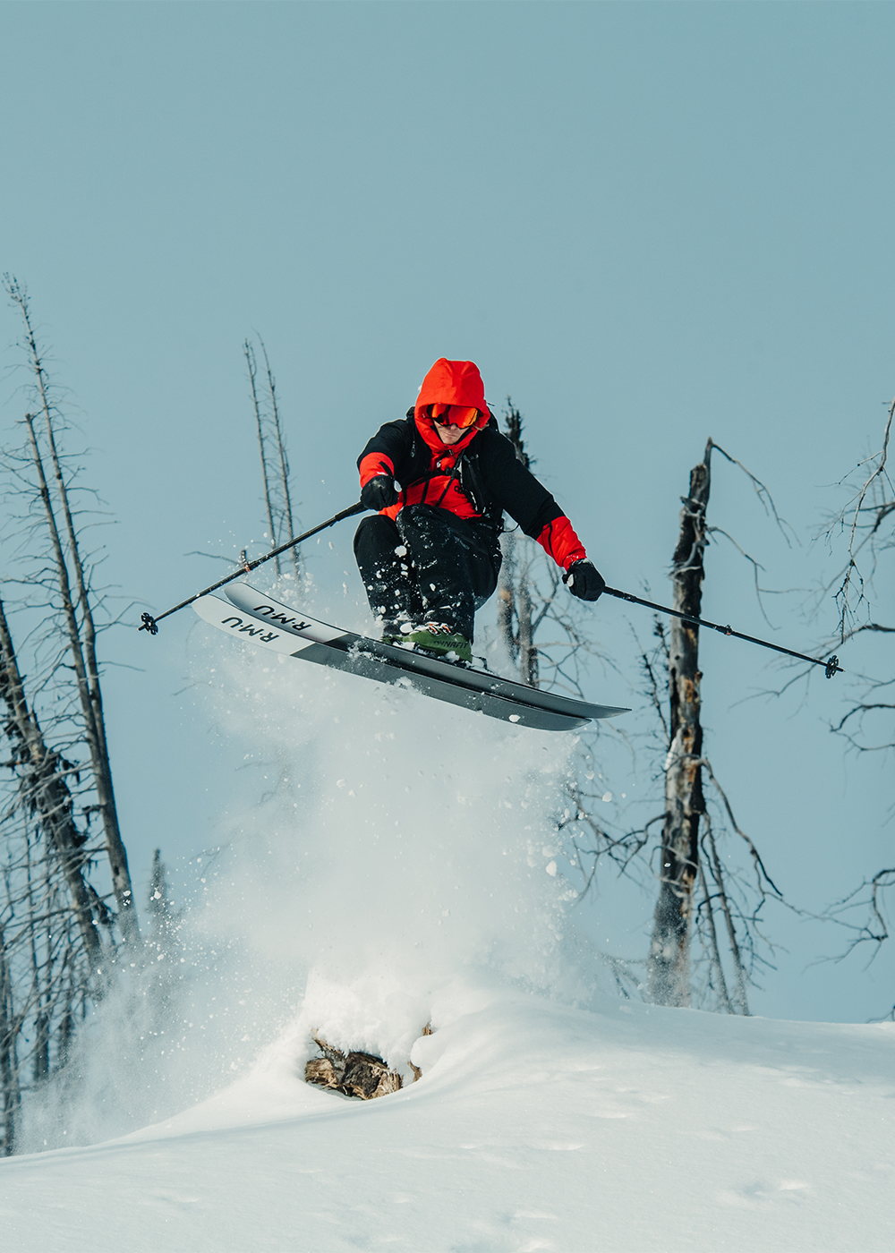 Girl hiking in outdoor research crescent fleece hoodie